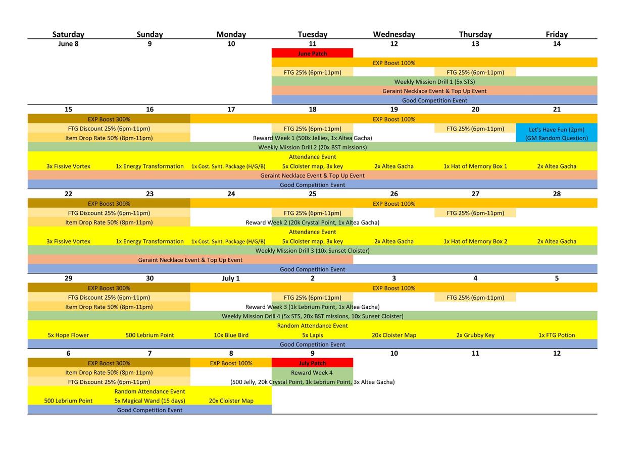 DIY June Calendar - DragonNest Forums